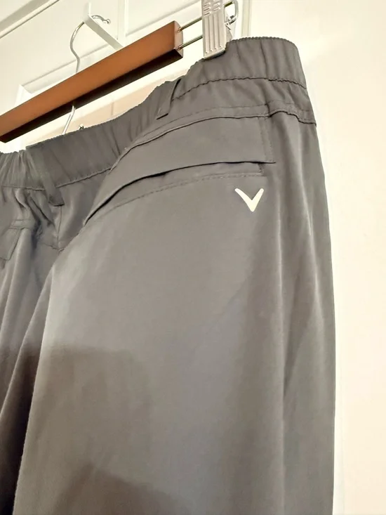 Callaway Opti Dri Golf Pants Mens 36x32 Black Stretch Performance Jogger Back - Picture 4 of 6